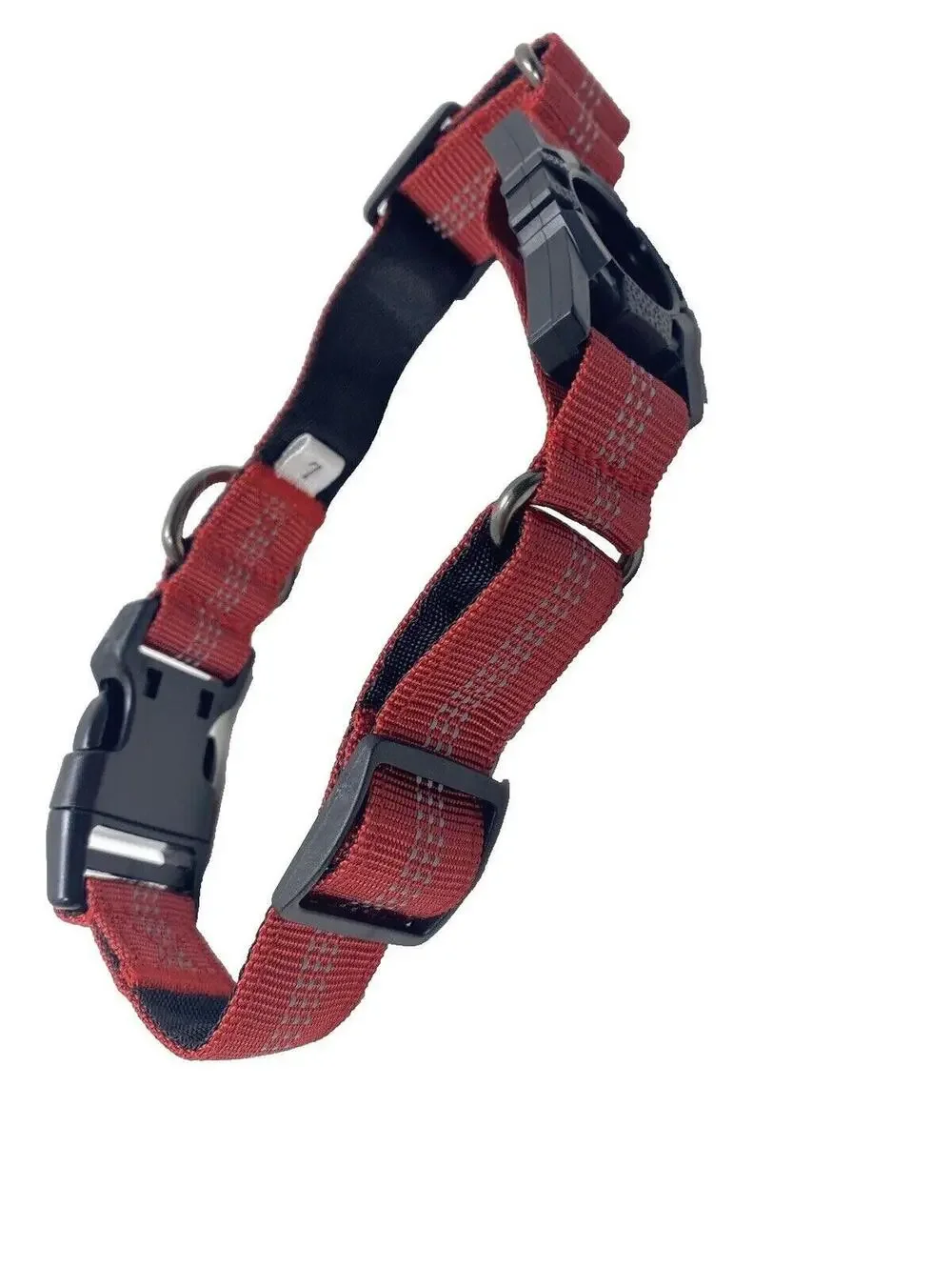 Adjustable Dog Collar for AirTag Red & Black, Brand New Pet Accessory